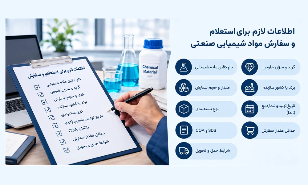 سفارش مواد شیمیایی صنعتی راهنمای خرید